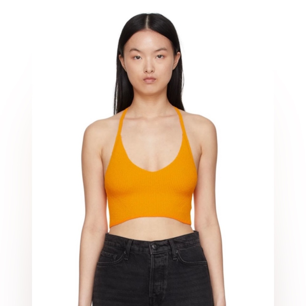 Rag & Bone Ribbed Orange Cotton Tank Top Seen on TV Size Large NWT